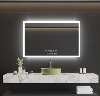 40"x32" Bathroom  Wall Mounted Backlit Mirror with wireless Wall Switch-Fringe