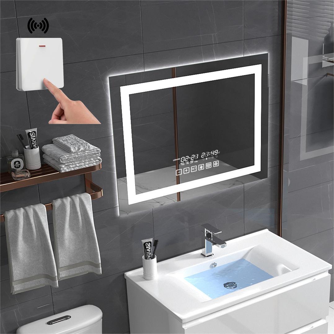 36"x28" Bathroom LED Mirror with Wireless Speaker-Inlaid