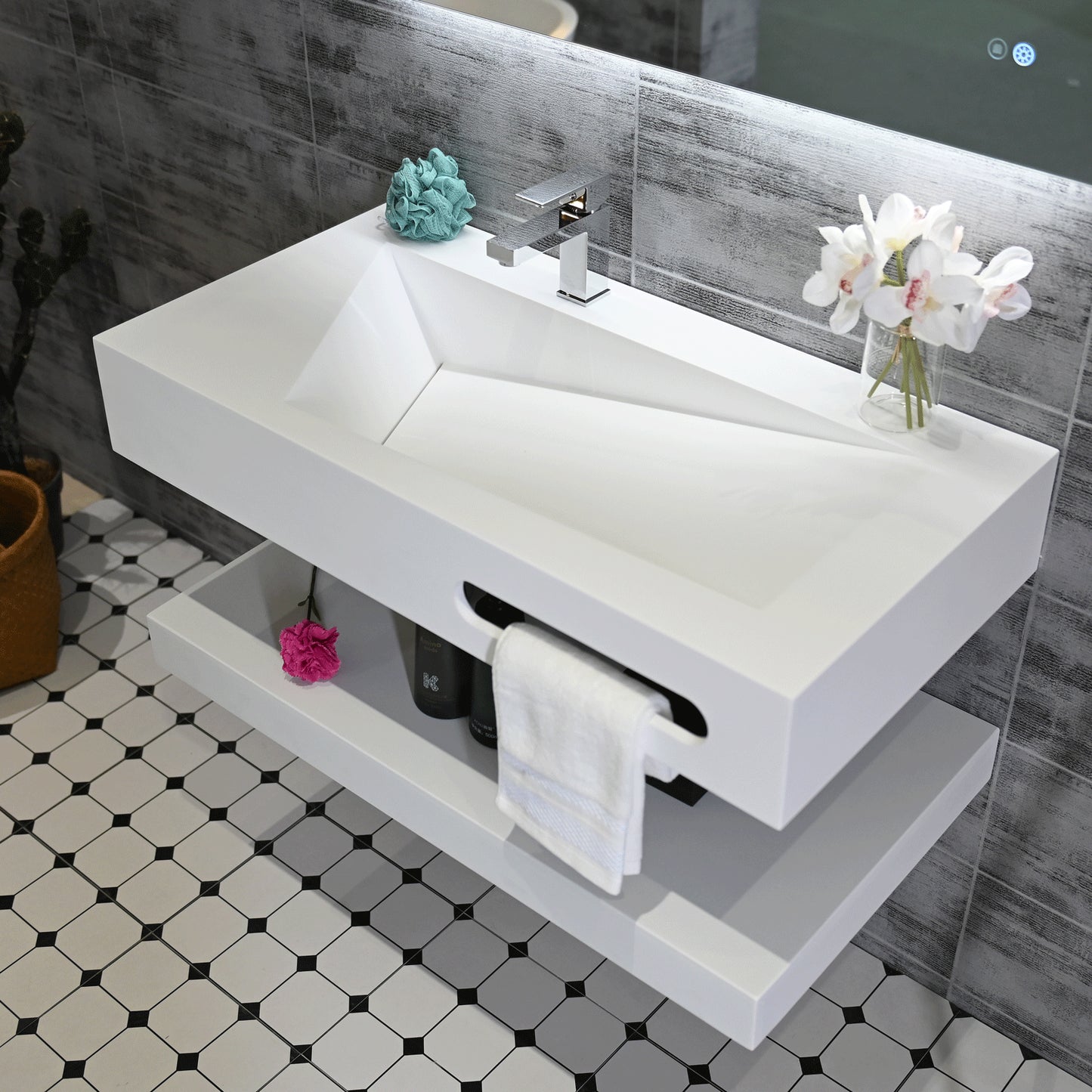 Moneta Resin Wall-Mount Sink