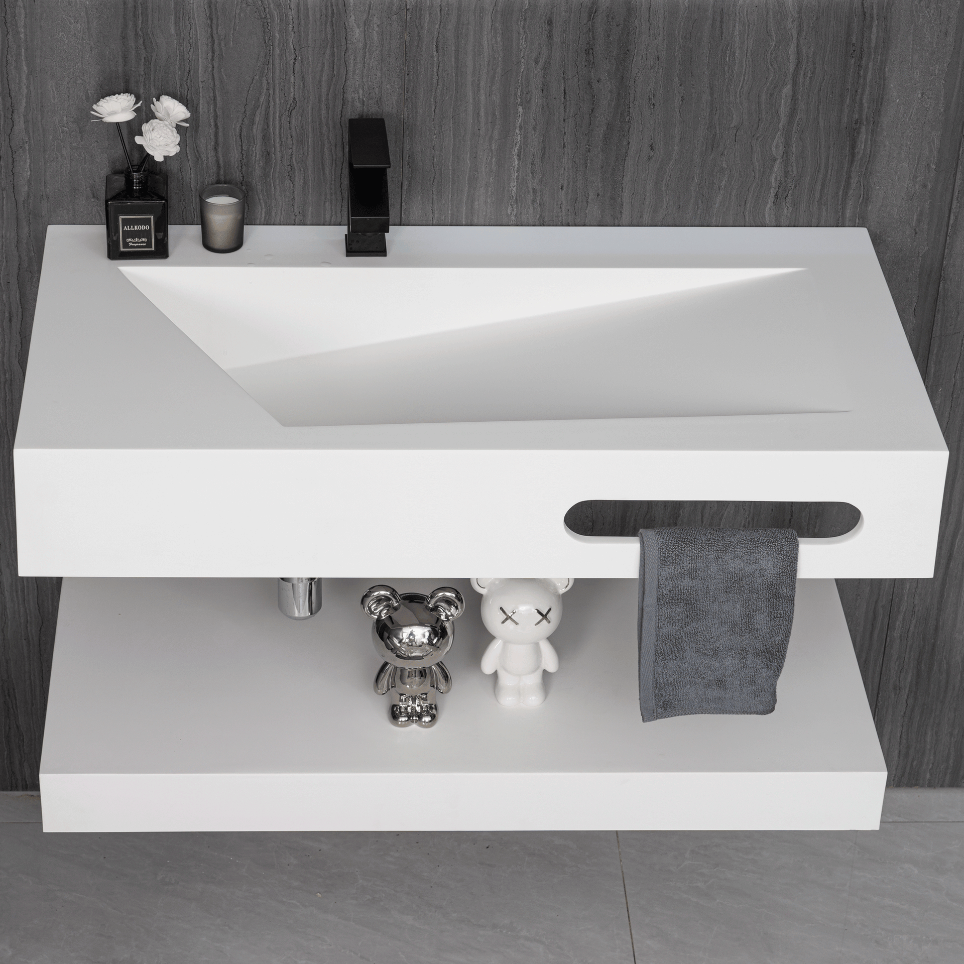 Moneta Resin Wall-Mount Sink